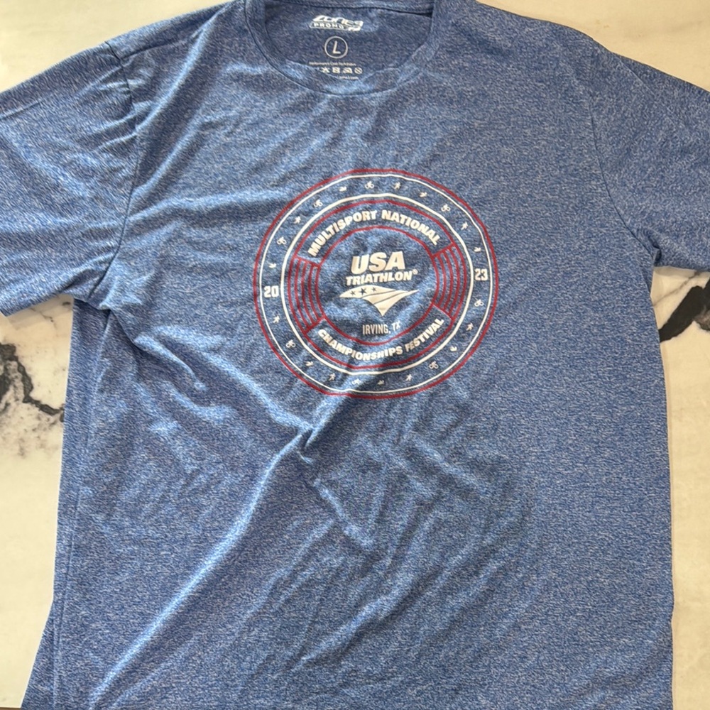 USA Triathlon Blue Men's Short Sleeve Tee